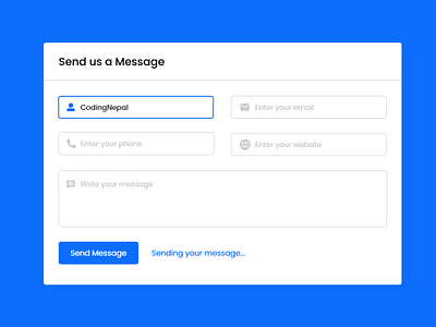 Contact Form UI Design HTML & CSS