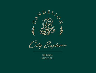 Dandelion branding graphic design logo vector