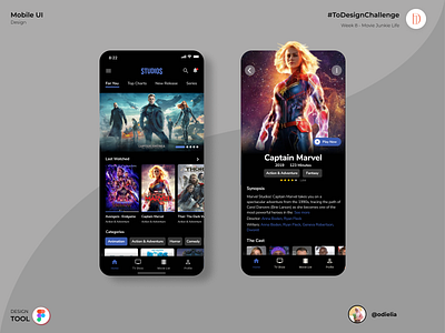 Studios - Movie App mobile mobile ui movie movie poster