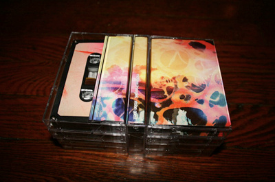 Cassette art, for a tape-only label: Sacred Phrases cassettes drone music print tapes