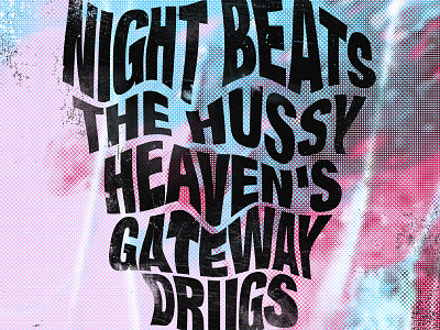 Night Beats Poster gig poster night beats