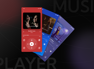 Music Player UI 🎶 design minimal ui