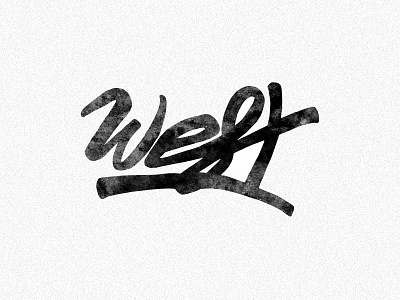 West WIP hand drawn logo hand lettering logo logo design mock ups