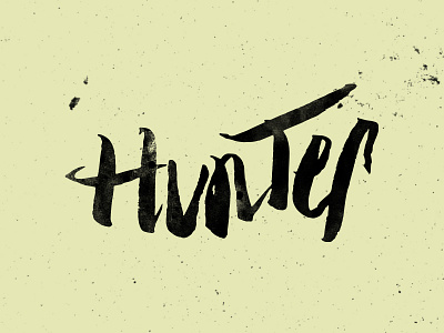 Hunter Lettering WIP brush hand-lettering lettering