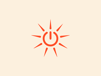 Power Sun Logo branding design electric energy light logo minimalist modern power simple solar sun technology