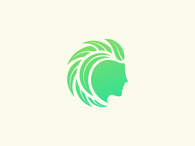 Fresh Mind Logo beauty cosmetic design fashion female fresh green hair health icon identity leaf logo minimalist modern nature salon simple spa style