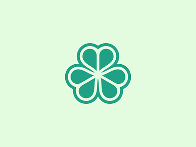 Clover Leaf Logo branding clover culture design green icon identity ireland irish leaf logo luck lucky minimalist modern patrick plant saint shamrock simple