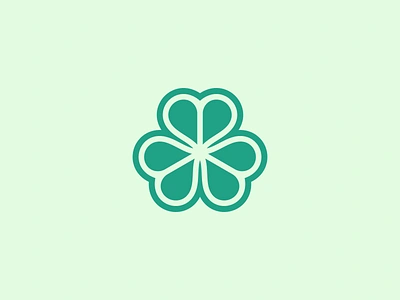 Clover Leaf Logo branding clover culture design green icon identity ireland irish leaf logo luck lucky minimalist modern patrick plant saint shamrock simple