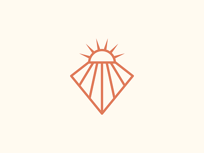 Diamond Sun Logo branding crystal design diamond gem gemstone gold horizon identity jewel jewelry logo luxury minimalist modern simple summer sun sunrise sunset
