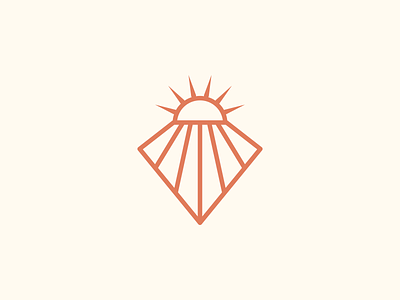 Diamond Sun Logo branding crystal design diamond gem gemstone gold horizon identity jewel jewelry logo luxury minimalist modern simple summer sun sunrise sunset