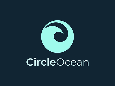 Ocean Wave Logo aqua beach branding circle clean design icon identity logo minimalist modern ocean pool sea simple surf swim water waterfront wave