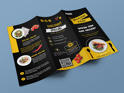 Restaurant Trifold Brochure ads animation bifold brochure branding brochure brochure design brochure layout brochure mockup brochure template design flyer illustration logo logodesign magazine trifold brochure typography ux vector website