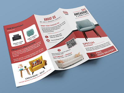 Furniture Trifold Brochure Design animation bifold brochure branding brochure brochure design brochure layout brochure mockup brochure template design flyer design icon illustration logo logodesign poster design social media banner trifold brochure typography vector website