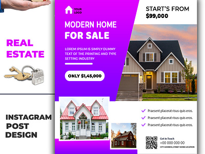 Real estate social media post design
