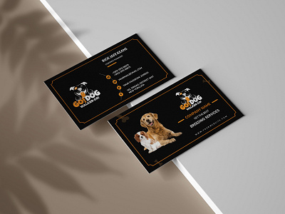 Dog Breeding company business card design animation branding brochure design illustration logodesign social media banner typography vector website