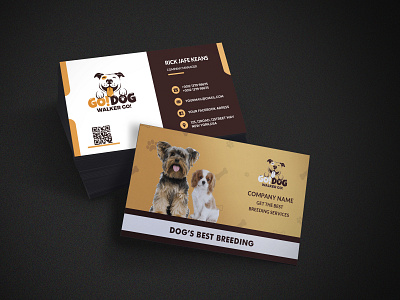 Dog Breeding company business card design animation branding brochure design flyer illustration logodesign social media banner typography vector