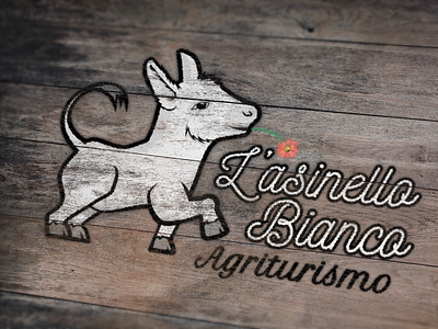 L'asinello Bianco Painted Wood branding design farmhouse illustration logo logo design
