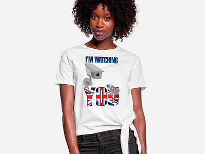 I'm watching you 1984 big brother dystopia graphicdesign orwell t shirt t shirt design t shirt mockup uk