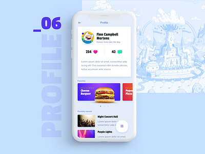 Daily UI #006 - Profile adventuretime app dailyui dailyui006 design interface iphone ui