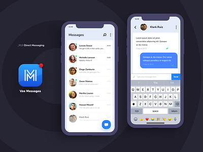 Daily UI #013 - Direct Messaging app app icon app icon design dailyui dailyui013 design direct messaging icon interface interface design iphone mobile ui