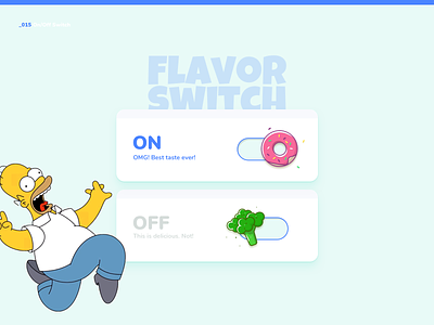 Daily UI #015 - On/off Switch dailyui dailyui015 design homer homer simpson interface off on simpson switch toogle ui