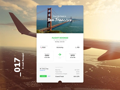 Daily UI #017 - Email Receipt card dailyui dailyui017 design email receipt interface interface design typography ui ux
