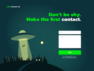 Daily UI #028 - Contact Us 028 alien contact contact page contact us dailyui dailyui028 design illustration interface interface design ui ux vector