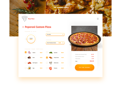 Daily UI #033 - Customize Product 033 custom customize dailyui dailyui033 design edit interface interface design pizza settings ui ux