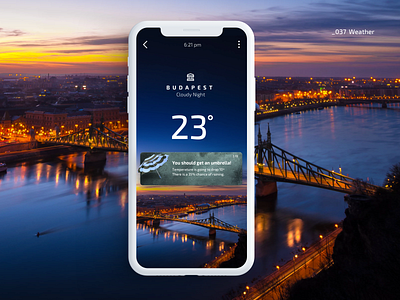 Daily UI #037 - Weather 037 budapest dailyui037 mobile weather weather app