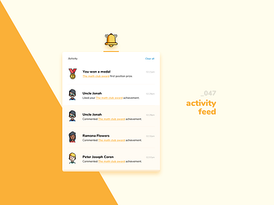 Daily UI #047 - Activity Feed 047 activity feed bell dailyui dailyui047 design interface interface design notifications ui