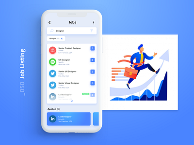 Daily UI #050 - Job Listing 050 app dailyui dailyui050 design interface interface design iphone job listing jobs mobile ui ux