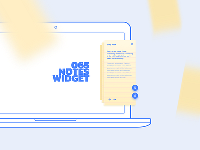 Daily UI #065 - Notes Widget