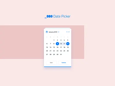 Daily UI #080 - Datepicker 080 dailyui dailyui080 datepicker interface ui