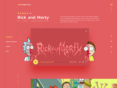 Daily UI #095 - Product Tour 095 95 daily ui product tour rick and morty