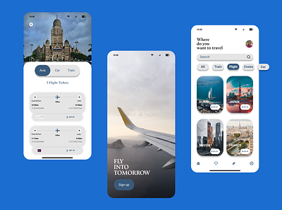Fly Into Tomorrow (FIT) mobile App Design🛫🌏 app dailyui design figma travel ui