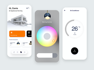 Smart Home app clean design illustration minimal smart home smarthome ui ux vector