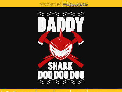 Daddy Shark Doo Doo Doo Funny Firefighter design