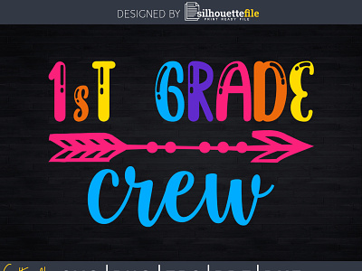 1st Grade Crew Back to School back to school crafts cricut cut file design kindergarten preschool teacher vector