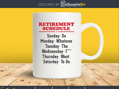 Retirement Gag Retirement Schedule Calendar calendar design illustration retired retirement schedule typography art