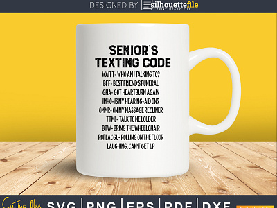 Retirement Gag Gift Seniors Texting Code branding crafts design graduation graphic retired seniors texting code texting code