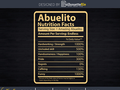 Abuelito Nutrition Facts By SilhouetteFile