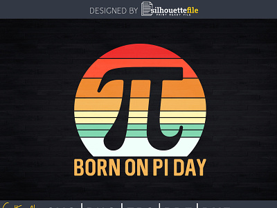 Born on Pi Day Math Equations Sunset Geek birthday birthday svg marketing math geek mathematics retro retro design sunset t shirt design vintage design