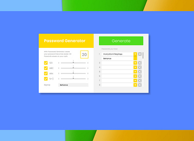 Password Generator ui ux