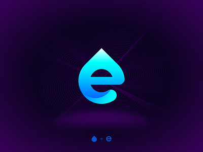 Logo "Epoxy Art Craft" blu branding design drop e epoxy graphic design letter logo vector