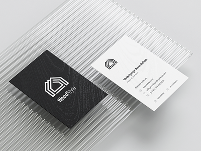 Business Card design for WoodStyle black branding business card design graphic design illustration logo modern printdesign typography vector wood