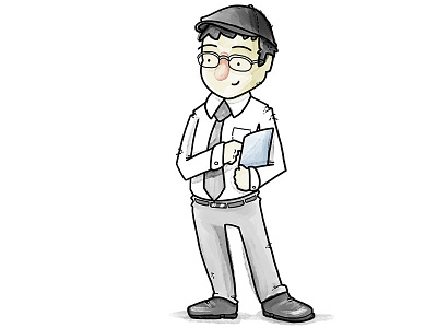 Colleague Andre cartoon character design portrait