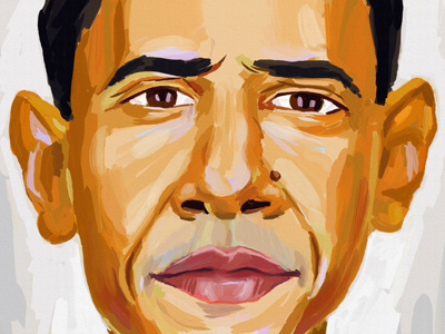 Obama digital painting obama painting portrait president