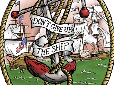 Don't Give Up The Ship american anchor battle of 1812 british erie navy ship