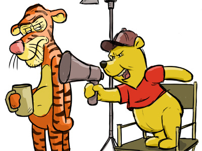 Tigger before coffee cartoon childrens book coffee director loud speaker movie set tigger.winnie the pooh