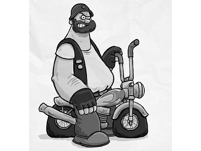 Bluto biker bluto cartoon funny harley motorcycle popeye